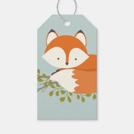 Sweet Woodland Fox Baby Dusche Gefallen Tag Geschenkanhänger