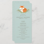 Sweet Woodland Fox Event Program Programm (Vorne/Hinten)