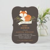 Sweet Woodland Fox Kinderdusche Einladung (Stehend Vorderseite)