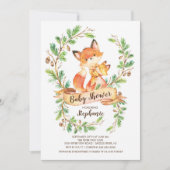 Sweet Woodland Fox Kinderdusche Einladung (Vorderseite)