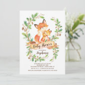 Sweet Woodland Fox Kinderdusche Einladung (Stehend Vorderseite)
