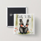 Sweet Woodland Skunk Daddy zu Baby Dusche Button (Vorne & Hinten)