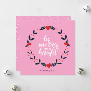 Sweet Wreath Berry Sei fröhlich und hell Weihnacht Feiertagskarte