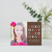 Sweet XOXO Valentinstag Postkarte (Stehend Vorderseite)