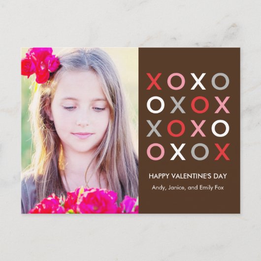Sweet XOXO Valentinstag Postkarte (Vorderseite)