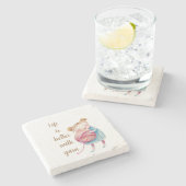 Sweet Yarn Lover Acrylic Steinuntersetzer (Seitenansicht)