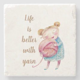 Sweet Yarn Lover Acrylic Steinuntersetzer