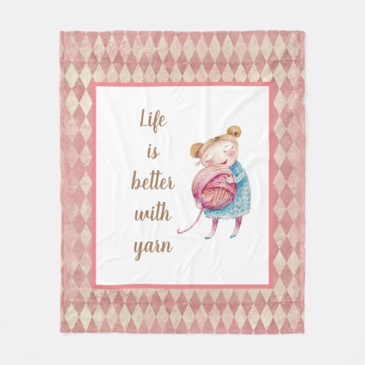 Sweet Yarn Lover Fleecedecke (Vorderseite)