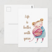 Sweet Yarn Lover Postkarte (Vorne/Hinten)
