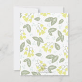 Sweet Yellow Bell Blume Icon Personalisiert Einladung (Rückseite)