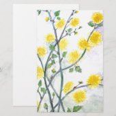 Sweet Yellow Blossom Briefpapier (Vorne/Hinten)