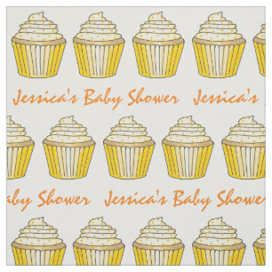Sweet Yellow Cupcake Baby Brautparty Dessert Stoff