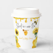 Sweet Yellow Honey Comb Sunflower Bee Baby Dusche Pappbecher (Vorderseite)