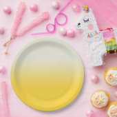 Sweet Yellow & Ivory Gradient Ombre Pappteller (Party)