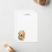 Sweet Yellow Labrador Retriever Custom Vielen Dank Mitteilungskarte (Vorderseite/Rückseite Beispiel)