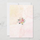 Sweet Yellow Pink Floral Taufen Einladung (Rückseite)