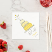 Sweet Yellow Wedgecake Brautparty Party Serviette (Beispiel)
