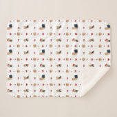 Sweet Yorkies Bows and Hearts - White - Sherpadecke (Vorderseite (Horizontal))