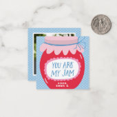 Sweet you are my Jam Valentine's Classroom Foto Mitteilungskarte (Vorderseite/Rückseite Beispiel)