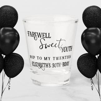 Sweet Youth RIP 20's 30. Geburtstag Shot Glass Schnapsglas