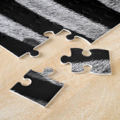 Sweet Zebra Couple schwarz-weiß, Jigsaw Puzzle (Seite)