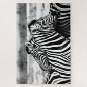 Sweet Zebra Couple schwarz-weiß, Jigsaw Puzzle (Vertikal)