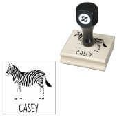 Sweet Zebra Hand Drawn CUSTOMIZE IT Gummistempel (Stempel)