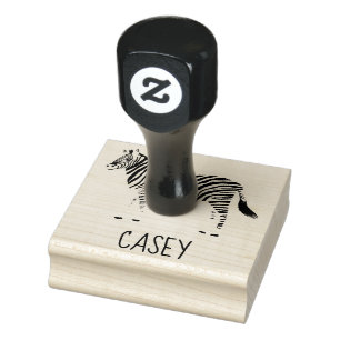 Sweet Zebra Hand Drawn CUSTOMIZE IT Gummistempel