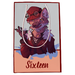 Sweet, Zestien, wolf, anime Mittlere Geschenktüte