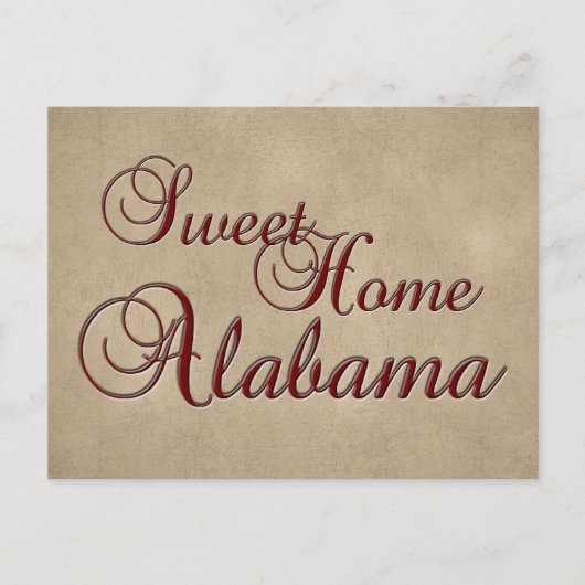 Sweet Zuhause Alabama Post Card Postkarte (Vorderseite)