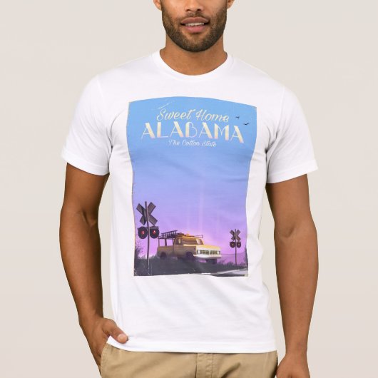 "Sweet Zuhause" Alabama Reiseplakat T-Shirt (Vorderseite)