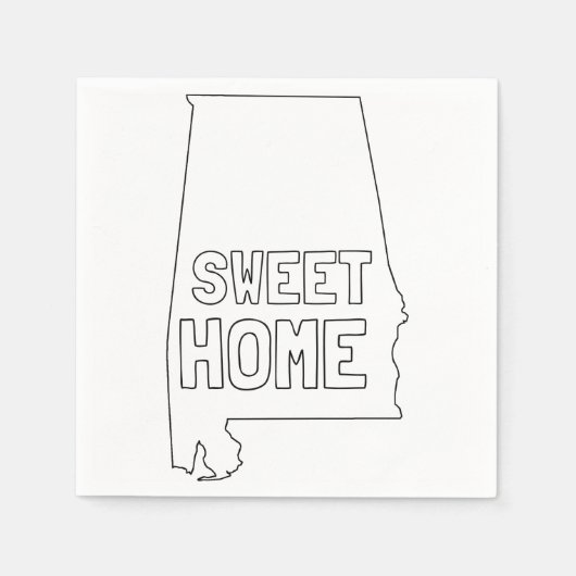 Sweet Zuhause Alabama Serviette (Vorderseite)
