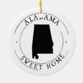 Sweet Zuhause Alabama Staat Ornament (Hinten)