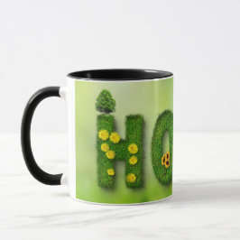 Sweet Zuhause Green Grass Blume Leaf Blume Snow Su Tasse