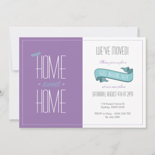 Sweet Zuhause House Erwärmung Party Einladung (Vorderseite)