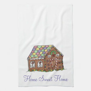 Sweet Zuhause Housewärming Geschenk Lebkuchen Haus Geschirrtuch
