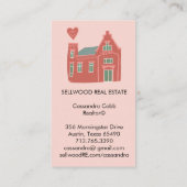 Sweet Zuhause Modern Real Anwesen Broker Agent Rea Visitenkarte (Rückseite)