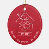 Sweet Zuhause - Neue Zuhause, neues Abenteuer, neu Keramik Ornament (Links)