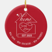 Sweet Zuhause - Neue Zuhause, neues Abenteuer, neu Keramik Ornament (Hinten)