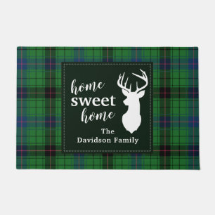 Sweet Zuhause Tartan Clan Davidson Personalisiert Fußmatte