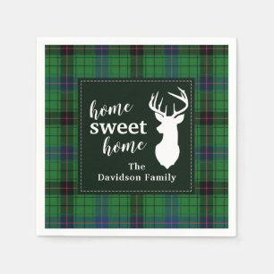 Sweet Zuhause Tartan Davidson Personalisiert Karie Serviette