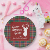 Sweet Zuhause Tartan Family Karierte Custom Pappteller (Party)
