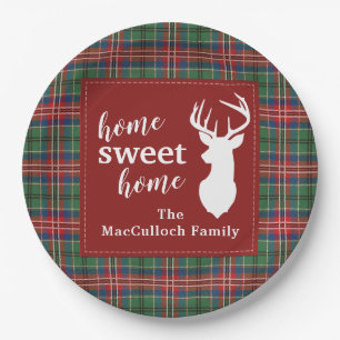 Sweet Zuhause Tartan Family Karierte Custom Pappteller