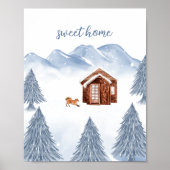 Sweet Zuhause Winter Mountain Kinderzimmer Wanddek Poster (Vorne)
