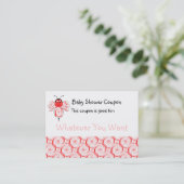 SweetBee Bumble Bee Baby Shower Coupon (Stehend Vorderseite)