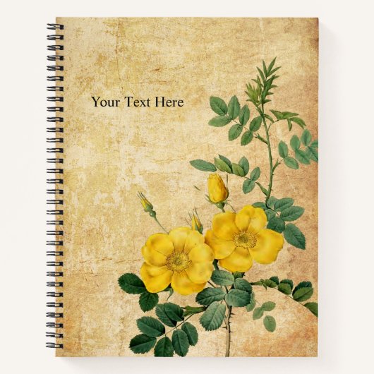 Sweetbriar Rose Vintag Spiral Notebook Notizblock (Vorderseite)
