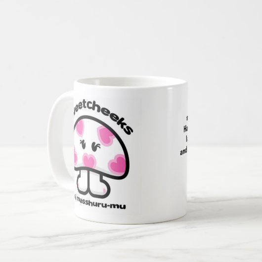 sweetcheeks Motto-Tasse Kaffeetasse (Vorderseite Links)