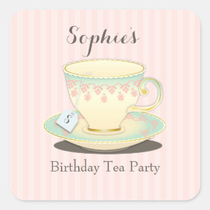 Sweetchic Birthday Teacup Tee Party Sticker