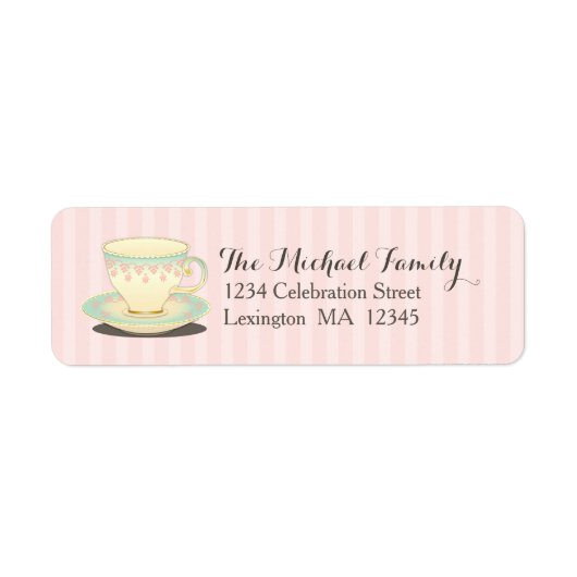 Sweetchic Teacup Teabag Party Sticker (Vorne)