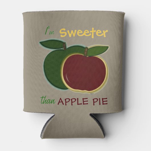 Sweeter als Apple Pie Graphics Dosenkühler (Vorderseite)